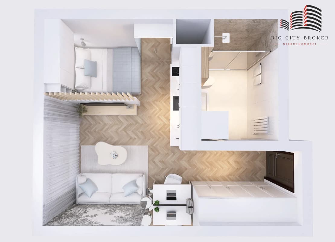 Nowy czechów | 28,67 m² | balkon | 7. piętro | — zdjęcie 1