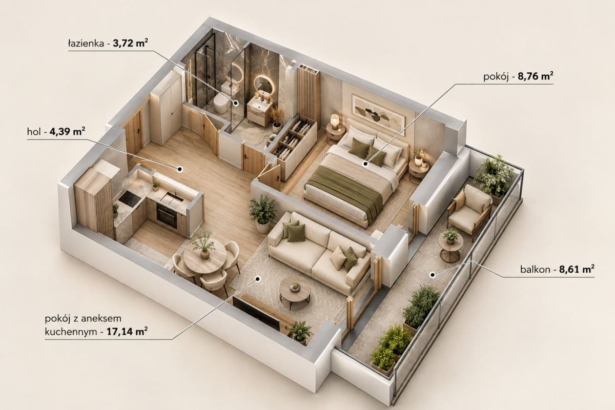 ✅15min centrum✅garaż 15k !!!✅balkon 9m2✅0%✅ — zdjęcie 1